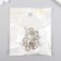 Decor for creativity metal, rhinestones "Snake with gems" silver 0.4x1.7x4.2 cm