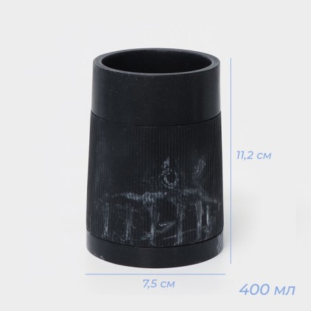 Savanna bathroom accessories set, 3 subjects: dispenser, glass, soap dish, black color black-3