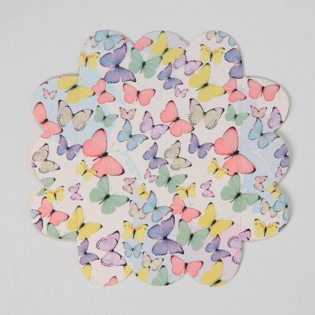 Cookie box, confectionery packaging with PVC lid, “butterflies”, 10.5 x 10.5 x 3 cm-5