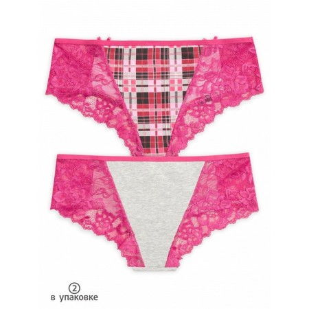 Women's cowards, size 42 raspberry color, gray, 2 pcs-1