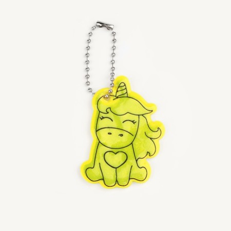 The reflective element "unicorn", bilateral, 5.5 × 4.6 cm, yellow color-2