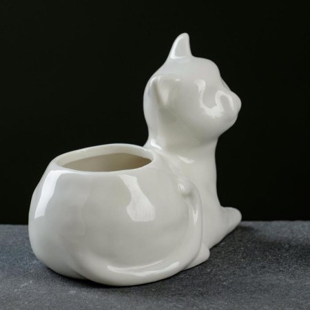 Pot "Kitten" White, 13x10.5x12.5cm-3