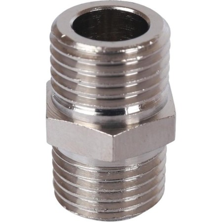 NIPPEL STUT SFT-0004-001414, 1/4 ", external/external thread, nickelled brass-1