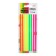 Bookmarks with adhesive edge, 5 x 135 mm, 4 colors of 20 sheets, plastic, Devente monochrome, cardboard blister