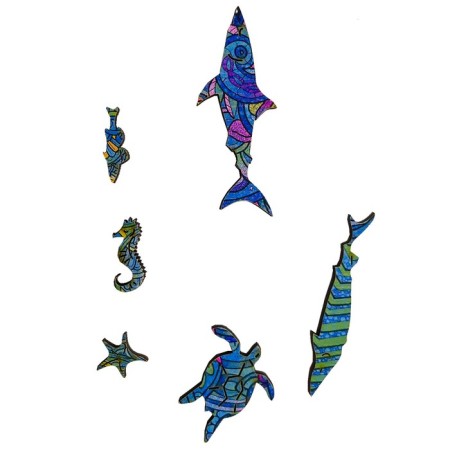 Figure puzzle "Dolphins"-2