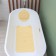 SPA-river for a bathtub with a pillow on the suction cups "Lotus", rug 89 × 44 cm, beige color