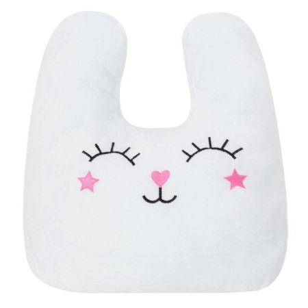 Pillow "Ethel" Bunny white 48x38cm, velor, 100% p/e