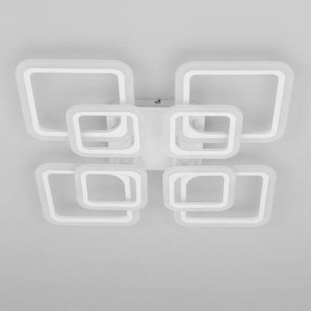 Ceiling chandelier Citilux "Marcel" CL232180R, 60x60x1 cm, 8x13.8W, LED, Color White-6