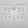 Ceiling chandelier Citilux "Marcel" CL232180R, 60x60x1 cm, 8x13.8W, LED, Color White