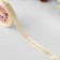 Satin tape with embossing "Magic Moments", 15 mm, 23 ± 1 m, beige color/gold No. 002