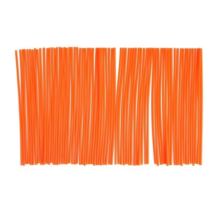 Decorative overlays on the knitting needles of a motorcycle, 23 × 0.5 cm, orange, set 72 pcs