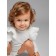 Body children with long sleeve fashion, height 86 cm, milk color