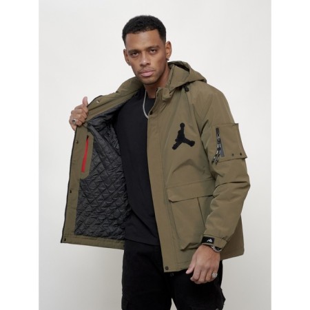 Sports male jacket, size 48, dark beige color-9