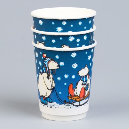 A glass of paper "bears" two -layer, Soft Touch, 250 ml-2