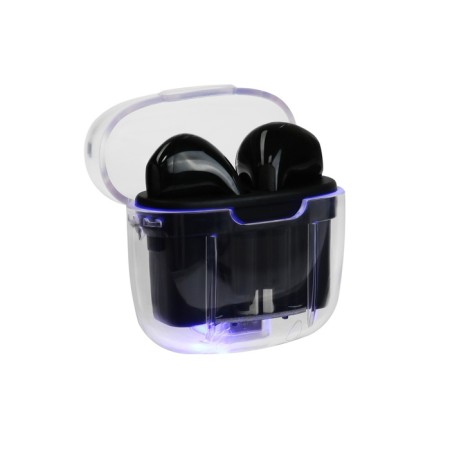 Wireless headphones Mybit Pro13, TWS, inserts, BT 5.0, 30/180 mAh, transparent, black-2