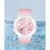 Watch of nursery, d-4.5 cm, silicone strap, 3 atm, pink