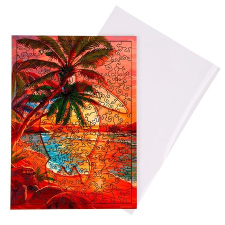 Puzzles wooden figured "Sunset at sea", 168 elements-3
