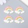 Decor for creativity metal, enamel "Rainbow with hearts" gold 3x2.5 cm