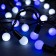 Garland “thread” 10 m with nozzles “balls 1.5 cm”, IP44, dark thread, 100 LED, glow of white and blue, blinking, 220 V