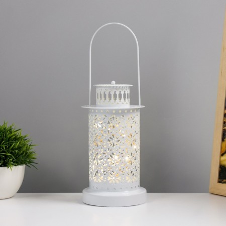 Spinker "Eastern Lantern. Flowers" LED from batteries 3haaa white 26x9.6x9.6 cm Risalux-1
