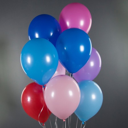 Latex ball 12 ", pastel, 100 pcs., Blue-1
