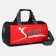Sports bag with lightning, long belt, black/red color