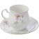 A cup for tea 310 mls with a saucer of 160 mm Bernadotte, decor "Wild rose, gold layer"