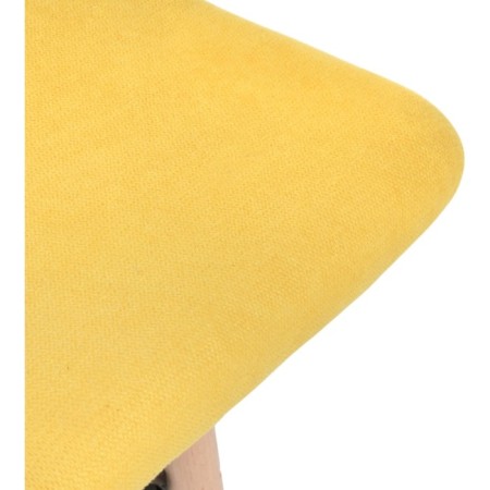 Stool Ben array of beech/metal/fabric, natural/yellow 40x40x44 cm-4