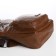 Male sling bag made of artificial leather, with USB, brown color