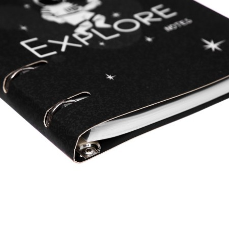 Notebook A5, 120 sheets, on 4 rings, Limited No. 4, cover Cover Cardboard, Soft-Touch lamination, rounded corners-2