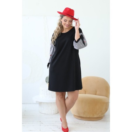 Female dress, size 56, black color-5