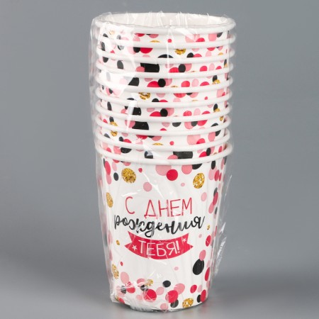 A single -single paper glass "confetti", 250 ml-2