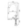 Accoona A9871F kitchen, two -wound, silicone spout, silumin, black/chrome