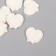 Decor for the creativity of Polystone "Heart with the book" White set 6 pcs 2.8x3 cm
