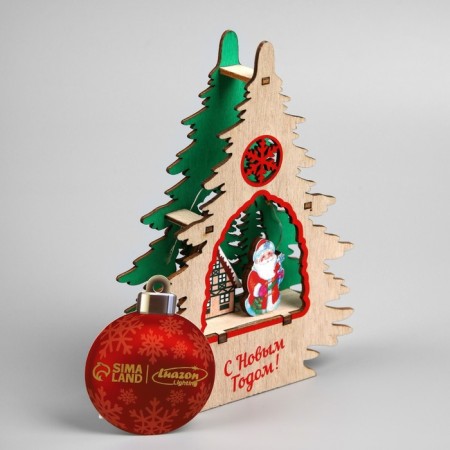 Submarine Supplier "Santa Claus", 13x3x18 cm, 6 LED, AAAX2 (not in set.), Glows warm white-3