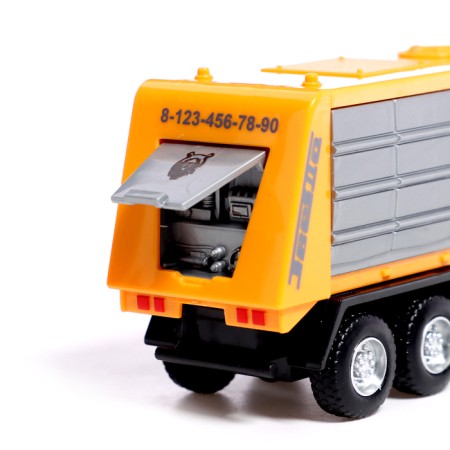 Metal truck "KAMAZ. Garbage truck ", 1:54, inertial-3