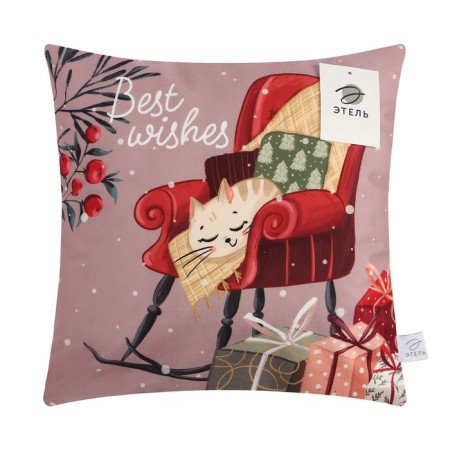 Best Wishes pillow cover, 40*40 cm, 100 p/e, velor-5