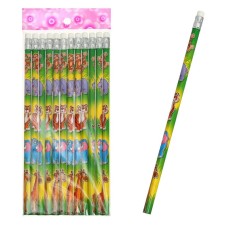 Black pencil with an eraser 