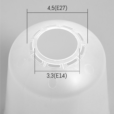 Universal "Cylinder" E14/E27 Transparent 11x11x12cm-1