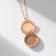 Pendant for photo "Edel" circle, color pink gold, 40 cm