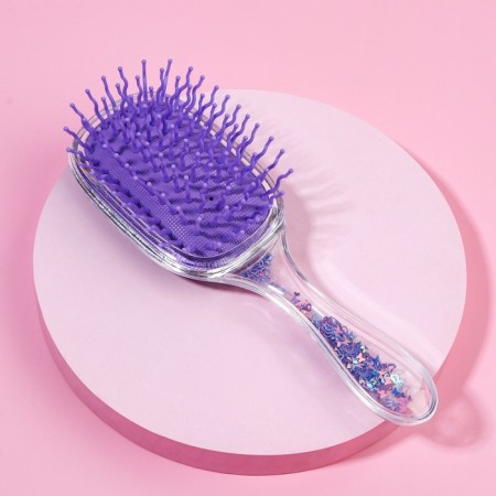 The comb is massage, wide, 6 × 18 cm, purple color-2