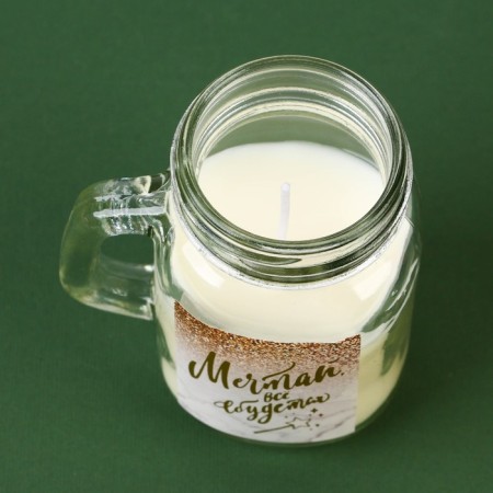 New Year's candle in a jar with a “dream” handle, vanilla aroma-5