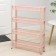 Floor-shaped shelf 4-section, on wheels, color tea rose