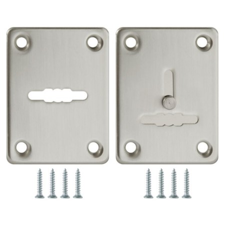 Decorative lining Fuaro ESC081/082-SN-3, on a leaf lock, matte chromium, 2 pcs.
