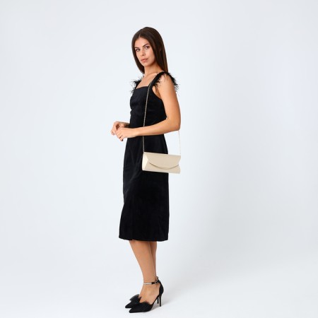 Female bag on a magnet, beige color-6