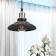 Lamp PL4 BK/BN Metal E27 60W H-pLAFON 13 cm, suspension 80 cm, black