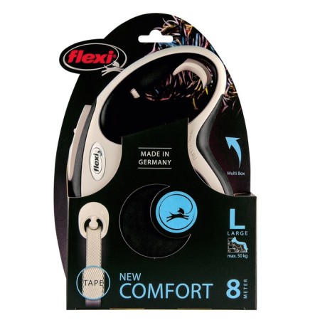 Roulette Flexi New Line Comfort L (up to 50 kg) tape, 8 m gray/black-4