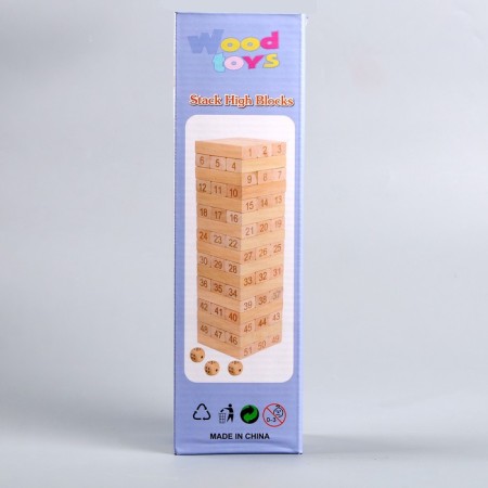 Game desktop "Falling tower color" 51 pcs, 28.5x8.5x8 cm-9