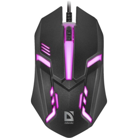 Mouse Defender Hit MB-550, wired, optical, backlight, 1600 dpi, 4 buttons, black-4