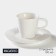Coffee steam porcelain Magistro Argos, 2 items: a cup 100 ml, a saucer d = 15 cm, white color